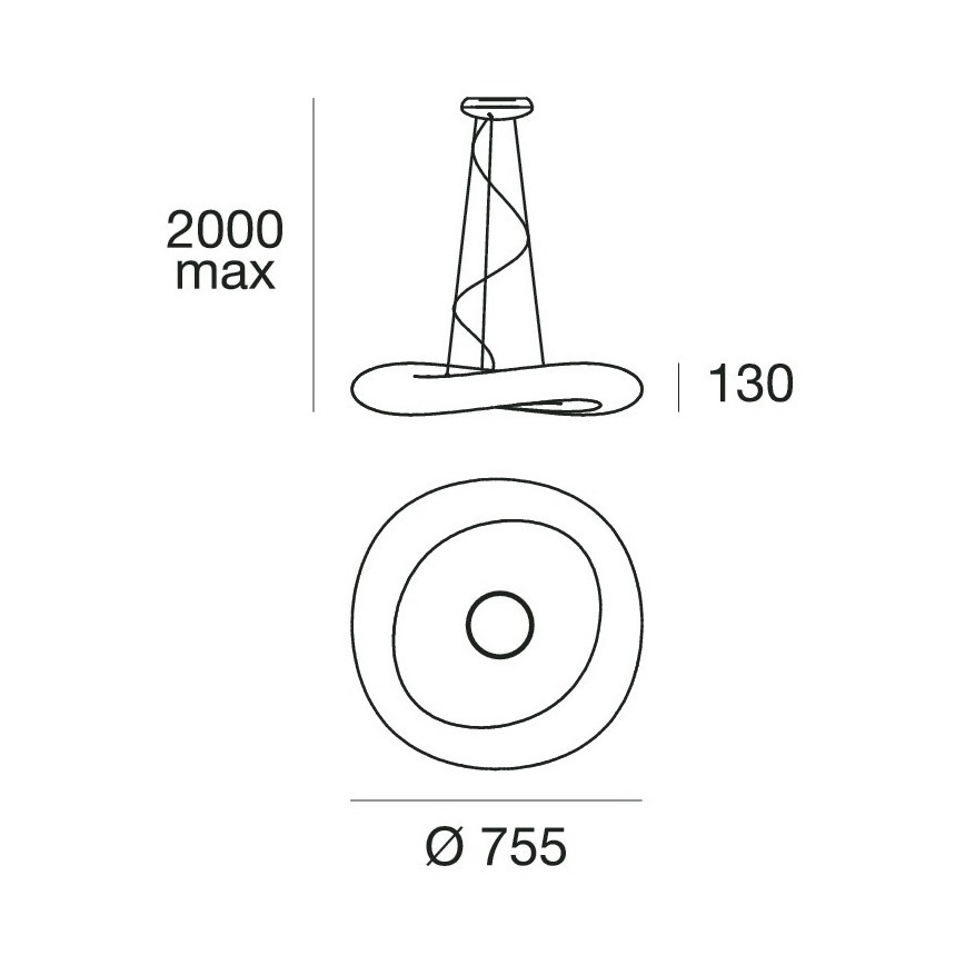 Linea Light 6860 - Suspension filaire MR. MAGOO 1x2GX13/55W/230V d. 76 cm