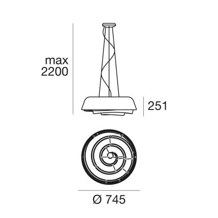 Linea Light 7657 - Lustre avec fil ROSE 3xE27/46W/230V