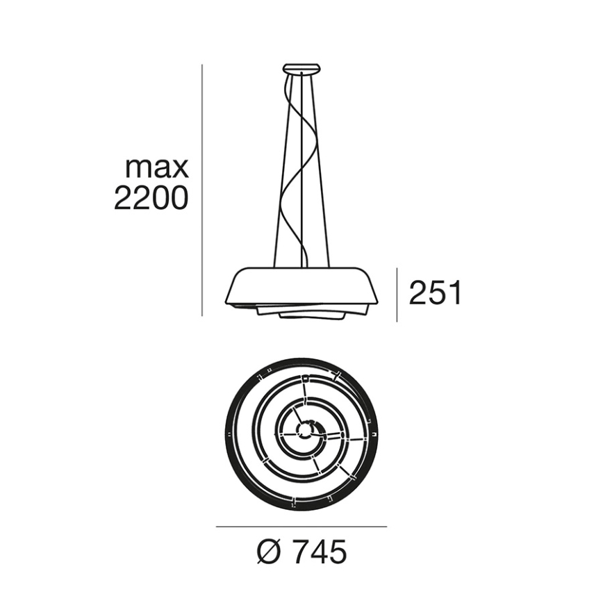 Linea Light 7657 - Lustre avec fil ROSE 3xE27/46W/230V