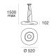 Linea Light 8005 - Suspension filaire à intensité variable MR. MAGOO LED/23W/230V d. 52 cm