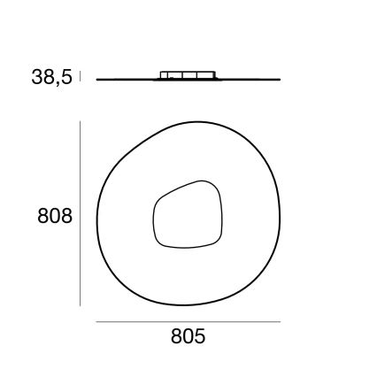 Linea Light 90347 - Plafonnier ANTIGUA LED/46W/230V 80,8 cm CRI 90 blanc