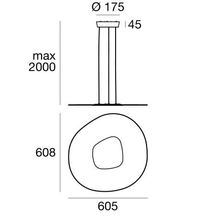 Linea Light 90348 - Suspension filaire ANTIGUA LED/38W/230V 60,8 cm CRI 90 blanc