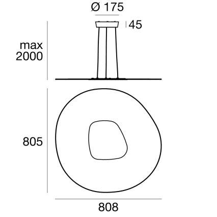 Linea Light 90349 - Suspension filaire ANTIGUA LED/46W/230V 80,8 cm CRI 90 blanc