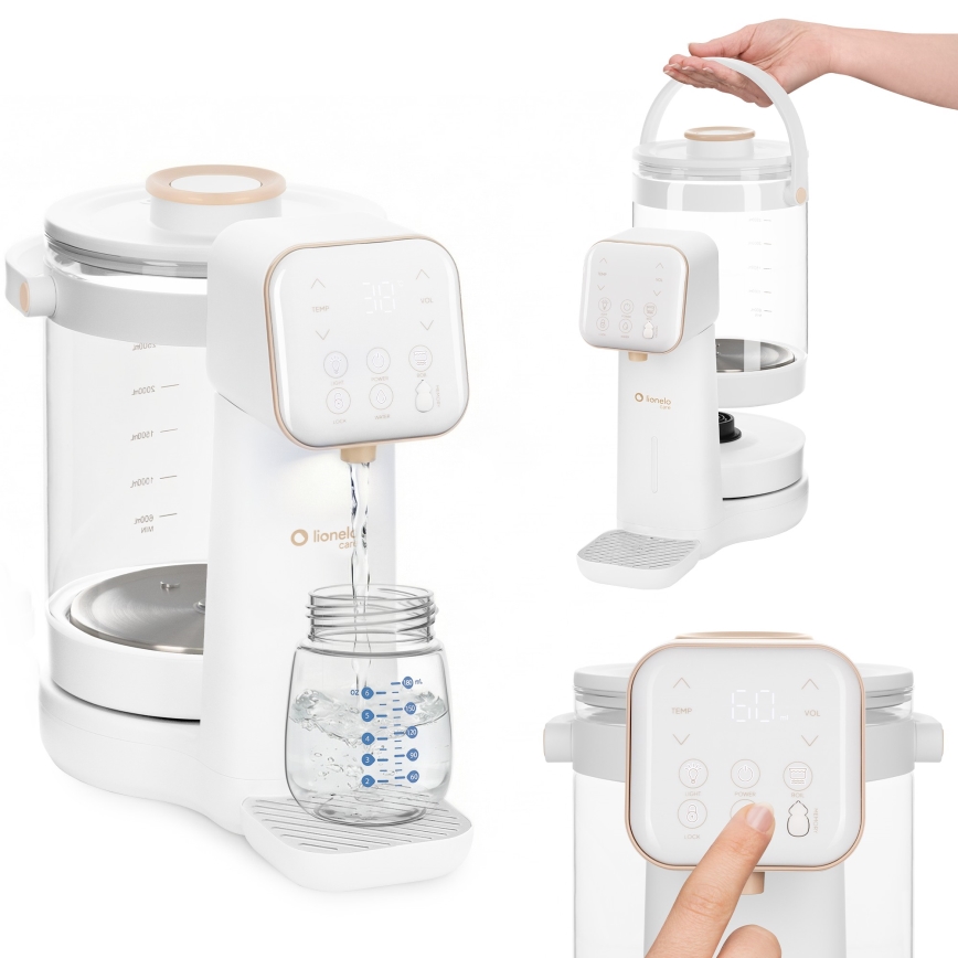 Lionelo - Appareil de préparation du lait infantile BABYPRESTO 2.0 1200W/230V blanc
