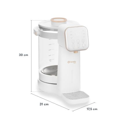 Lionelo - Appareil de préparation du lait infantile BABYPRESTO 2.0 1200W/230V blanc