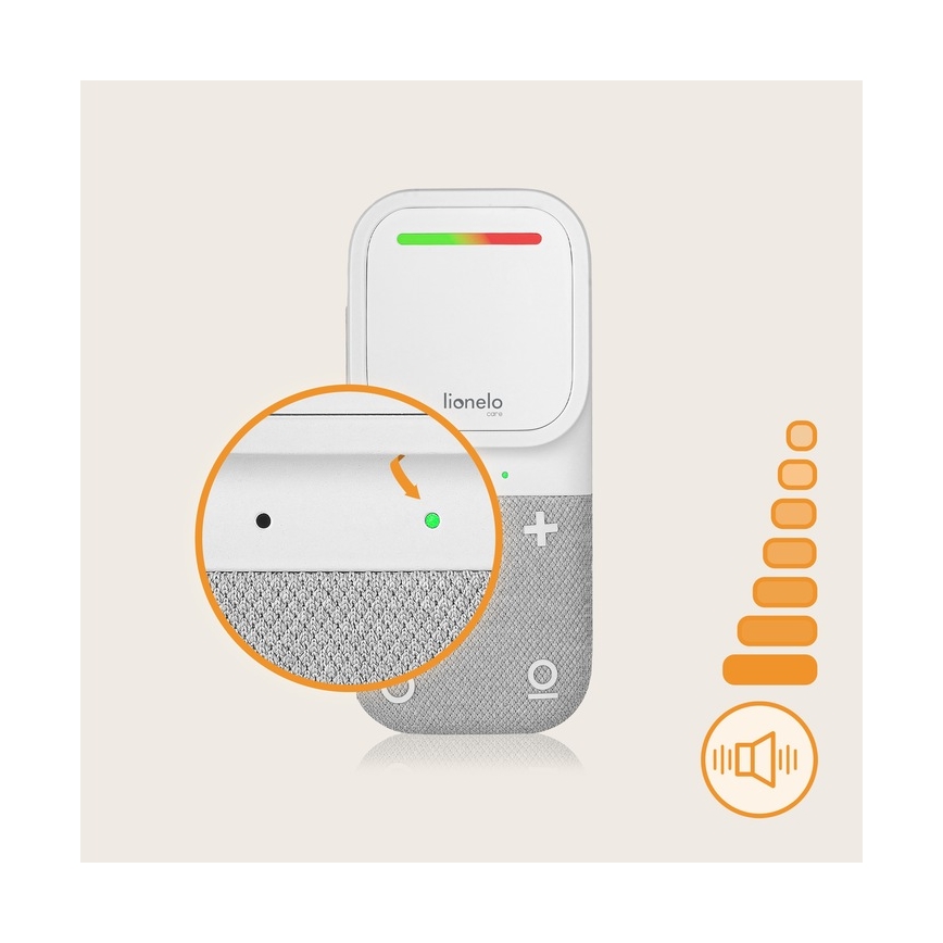 Lionelo - Babyphone audio rechargeable sans fil BABYLINE 2.2 5V
