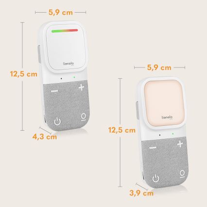 Lionelo - Babyphone audio rechargeable sans fil BABYLINE 2.2 5V