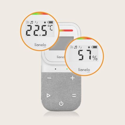 Lionelo - Babyphone audio rechargeable sans fil BABYLINE 2.3 5V
