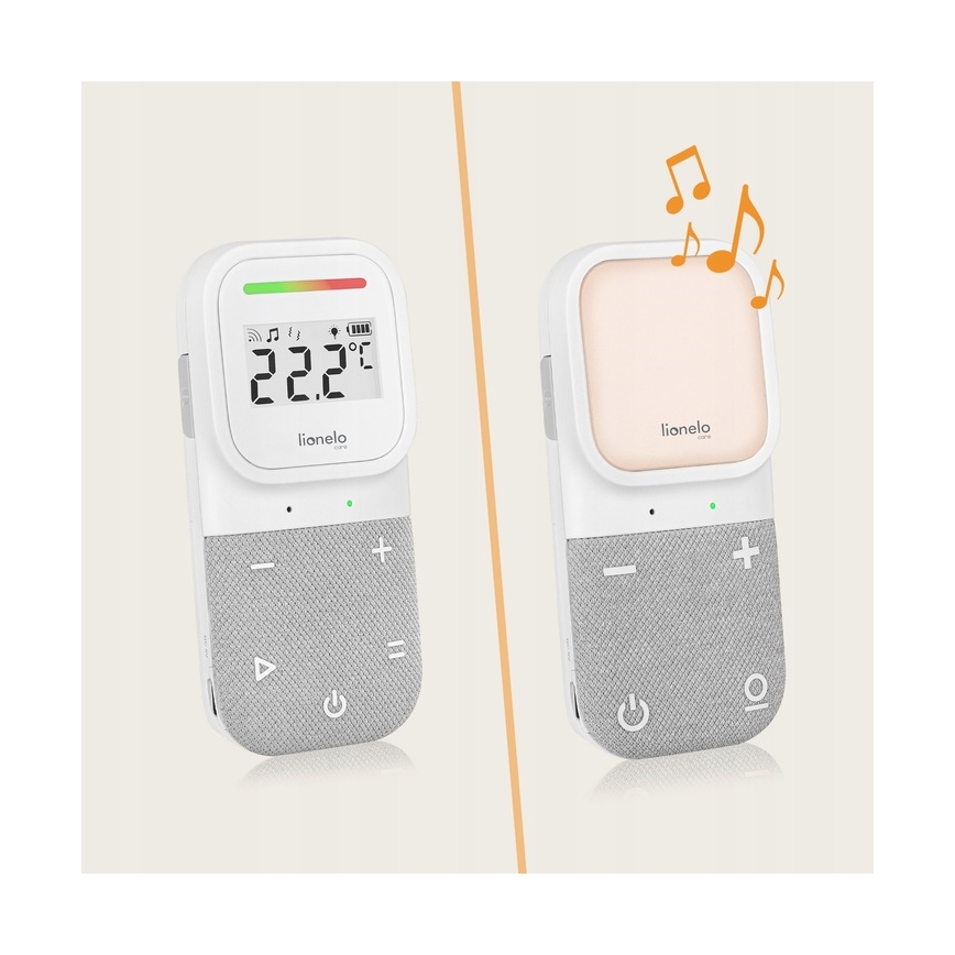 Lionelo - Babyphone audio rechargeable sans fil BABYLINE 2.3 5V