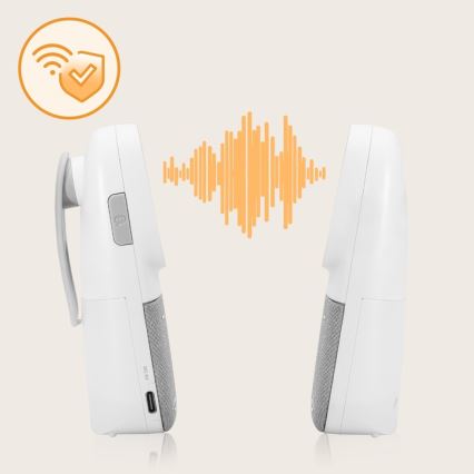 Lionelo - Babyphone audio rechargeable sans fil BABYLINE 2.3 5V