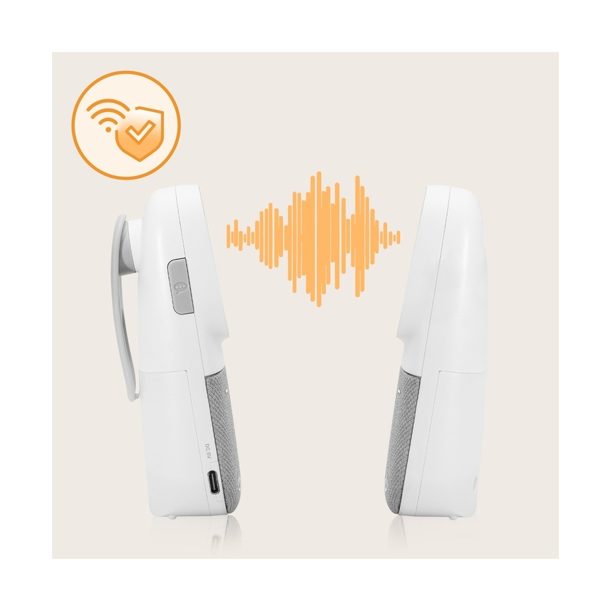 Lionelo - Babyphone audio sans fil et rechargeable BABYLINE 2.2 5V