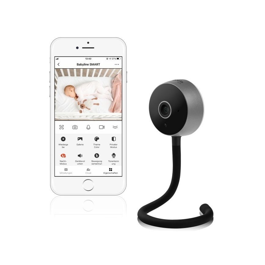 Lionelo - Babyphone intelligent BABYLINE SMART Wi-Fi Noir