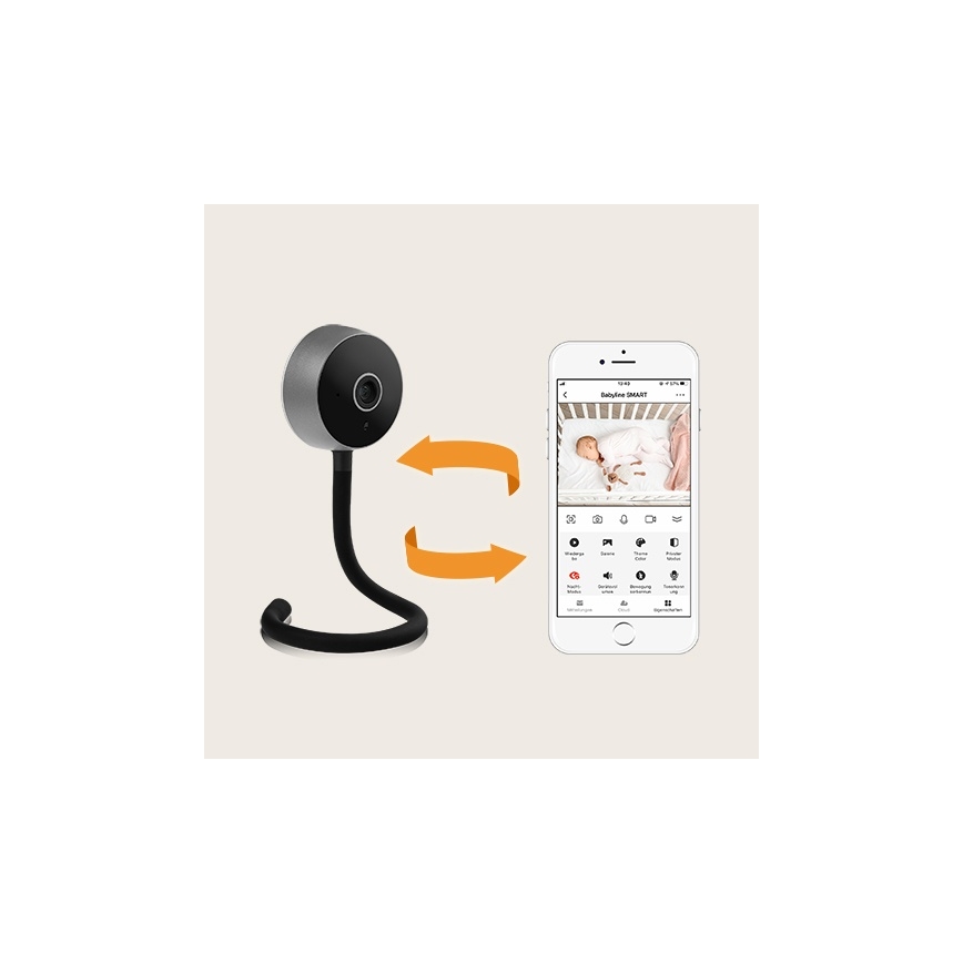 Lionelo - Babyphone intelligent BABYLINE SMART Wi-Fi Noir