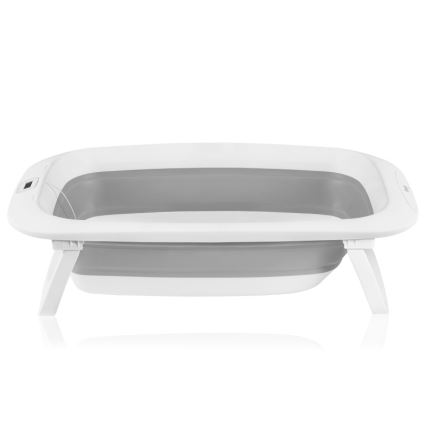 Lionelo - Baignoire pliable pour bébé avec thermomètre BABY BUBBLE 2x LR44 Grey Dove