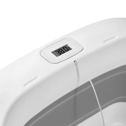 Lionelo - Baignoire pliable pour bébé avec thermomètre BABY BUBBLE 2x LR44 Grey Dove