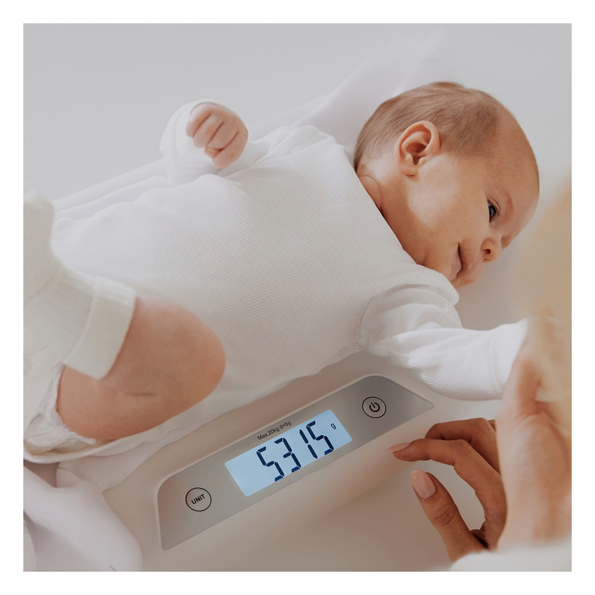 Lionelo - Balance pour nourrissons BABYBALANCE 3xAAA