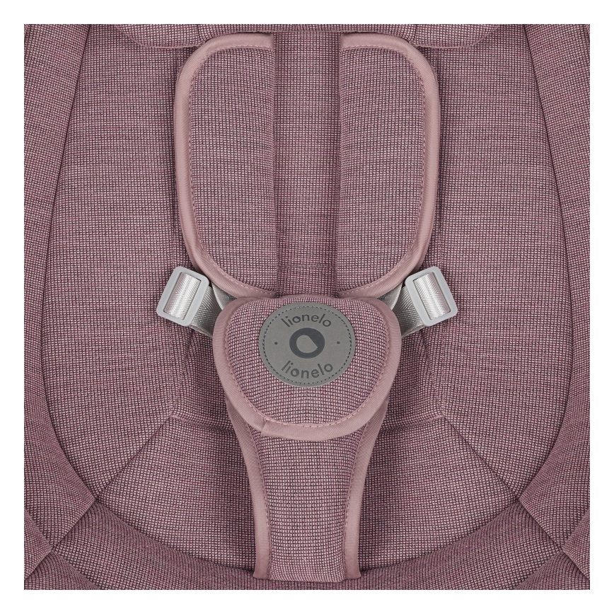 Lionelo - Balancelle musicale pour bébé BLOSSOM Pink Mauve + télécommande