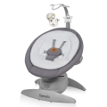Lionelo - Balancelle musicale pour bébé MELL Grey Stone, alimentée par 4 piles AA + télécommande