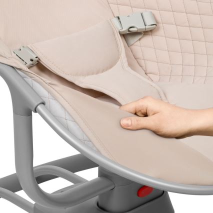 Lionelo - Balancelle musicale pour bébé RIO 4xC Beige Latte + télécommande