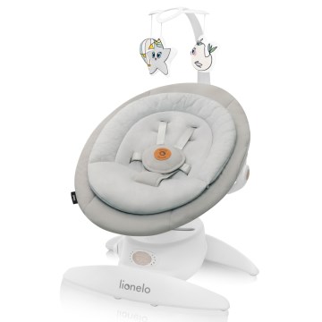 Lionelo - Balancelle pour bébé avec mélodie MELL Beige Sable 4xAA + télécommande