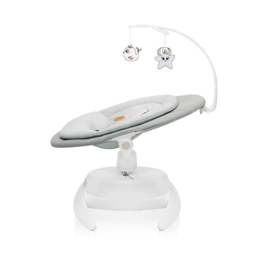 Lionelo - Balancelle pour bébé avec mélodie MELL Beige Sable 4xAA + télécommande