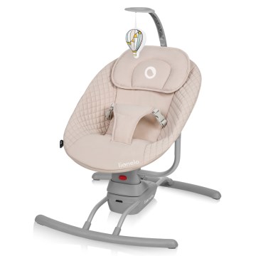 Lionelo - Balancelle pour bébé avec mélodie RIO 4xC Beige Latte + télécommande