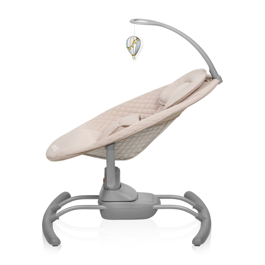 Lionelo - Balancelle pour bébé avec mélodie RIO 4xC Beige Latte + télécommande
