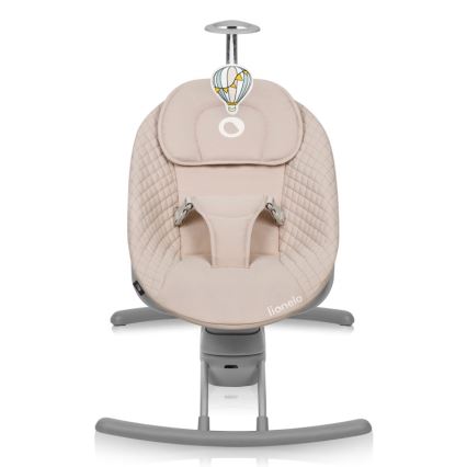 Lionelo - Balancelle pour bébé avec mélodie RIO 4xC Beige Latte + télécommande