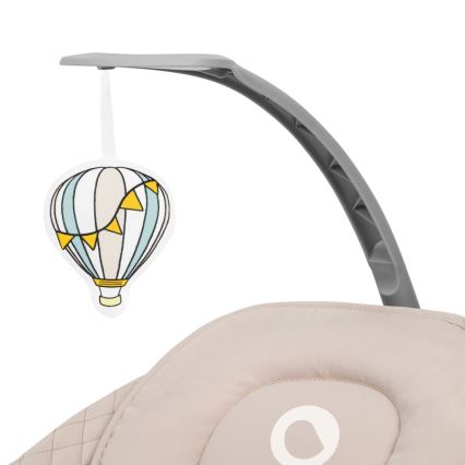 Lionelo - Balancelle pour bébé avec mélodie RIO 4xC Beige Latte + télécommande