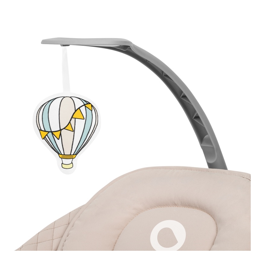 Lionelo - Balancelle pour bébé avec mélodie RIO 4xC Beige Latte + télécommande