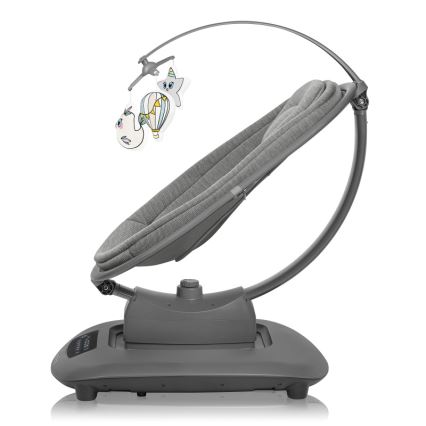 Lionelo - Balancelle pour bébé BLOSSOM Gris Concrete avec mélodie et télécommande