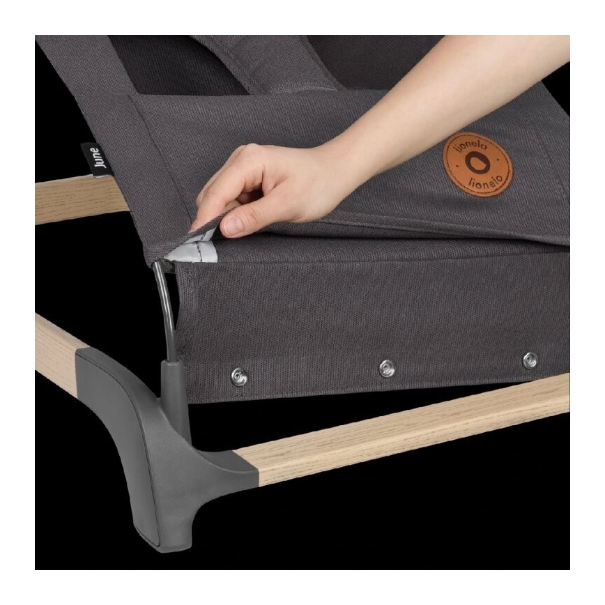 Lionelo - Balancelle pour bébé JUNE anthracite