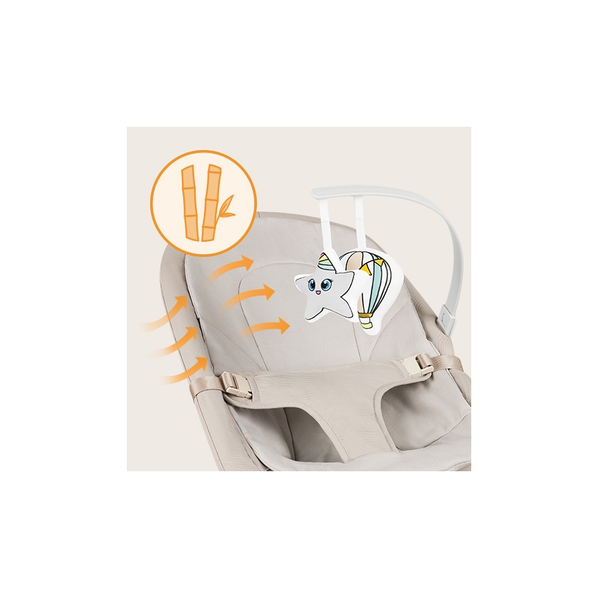 Lionelo - Balancelle pour bébé LILAC beige