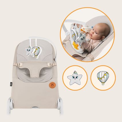 Lionelo - Balancelle pour bébé LILAC beige