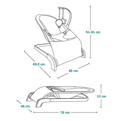 Lionelo - Balancelle pour bébé LILAC beige
