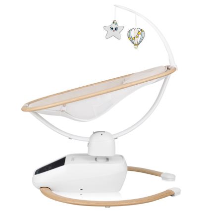 Lionelo - Balancelle pour bébé OLIVIA Beige naturel avec mélodie + télécommande