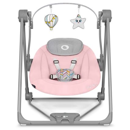 Lionelo - Balancelle pour bébé OTTO 4xLR14 Rose Baby