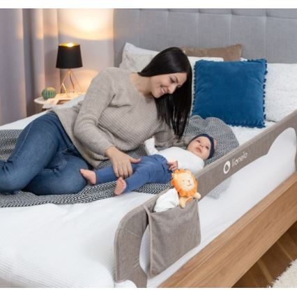 Lionelo - Barrière de sécurité pour lit en EVA grise