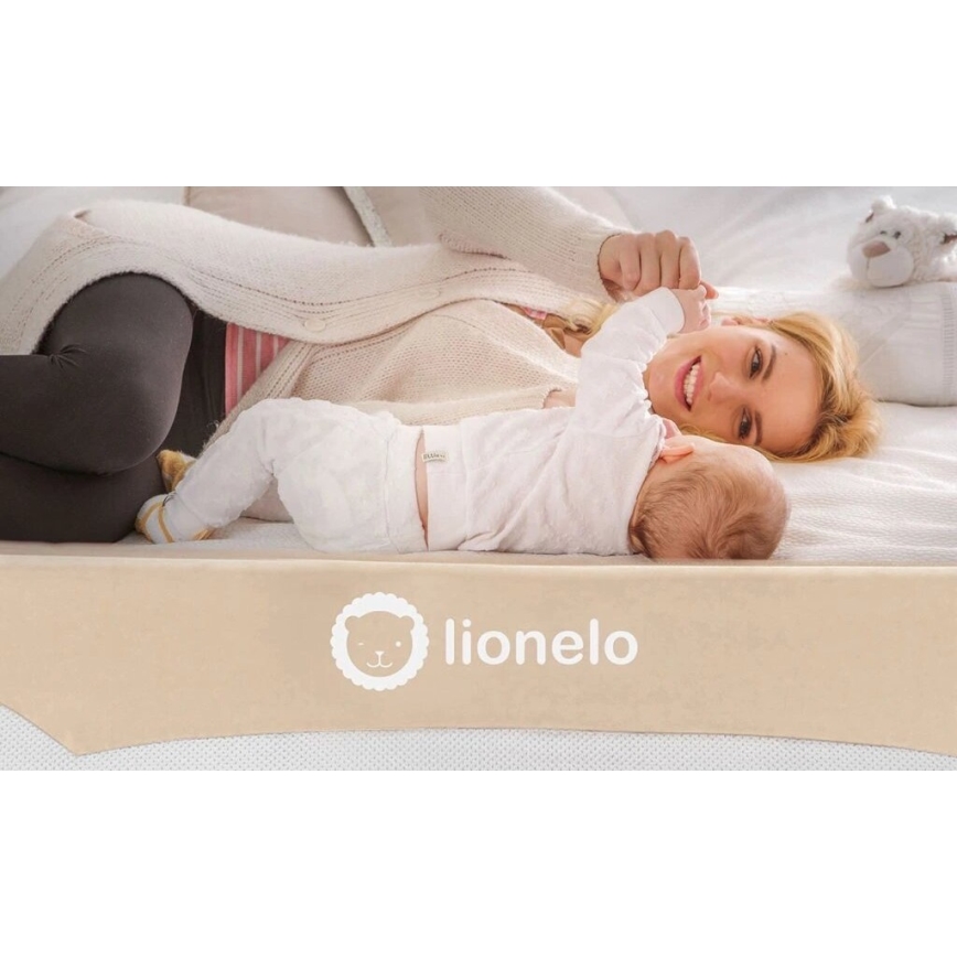 Lionelo - Barrière de sécurité pour lit EVA beige