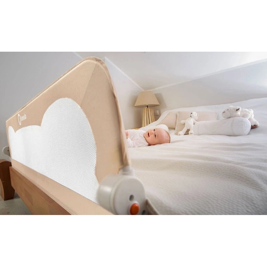 Lionelo - Barrière de sécurité pour lit EVA beige
