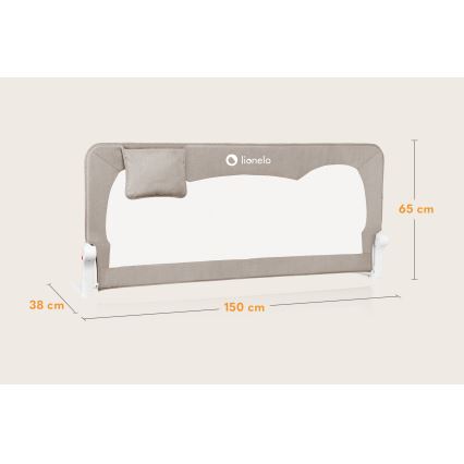 Lionelo - Barrière de sécurité pour lit HANNA Beige Melange