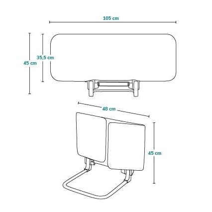 Lionelo - Barrière de sécurité pour lit LORA grise