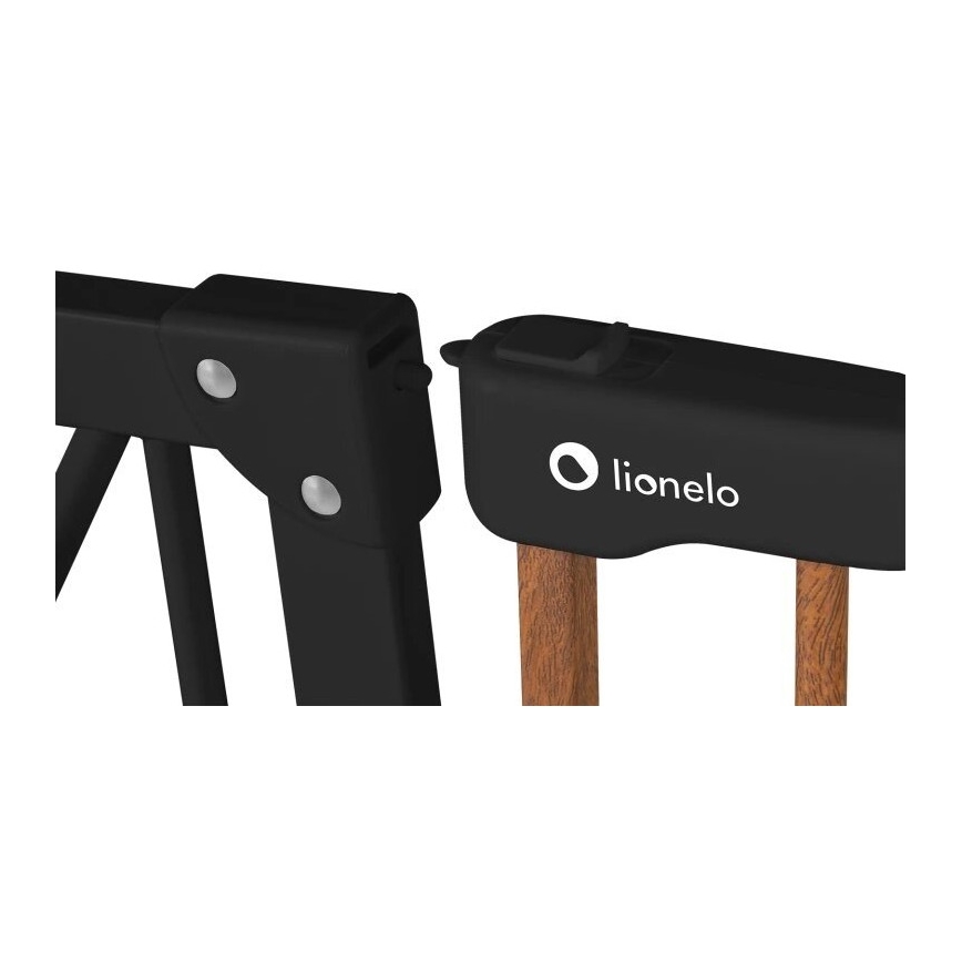 Lionelo - Barrière de sécurité TRUUS SLIM noir/marron