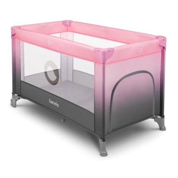 Lionelo - Berceau de voyage STEFI rose/gris