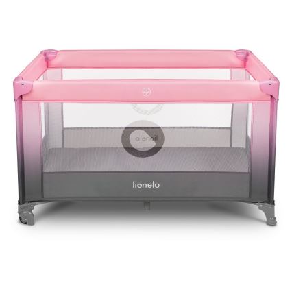 Lionelo - Berceau de voyage STEFI rose/gris