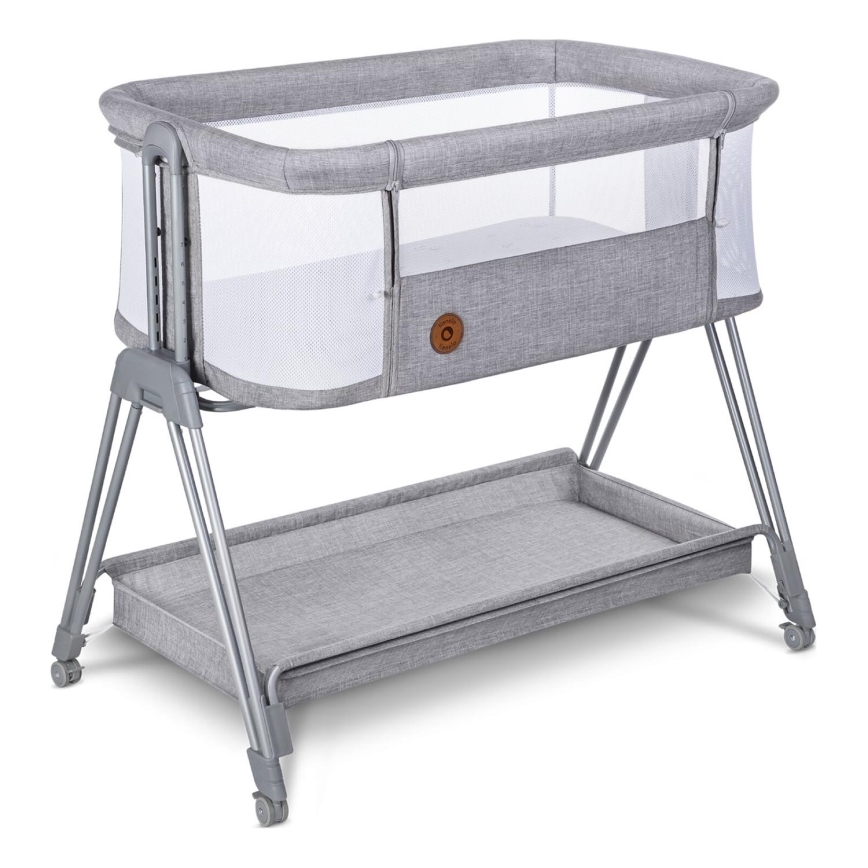 Lionelo - Berceau pour bébé 2en1 LUNA gris
