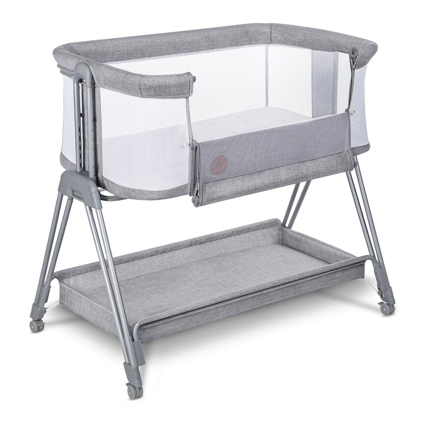 Lionelo - Berceau pour bébé 2en1 LUNA gris