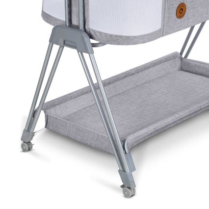 Lionelo - Berceau pour bébé 2en1 LUNA gris