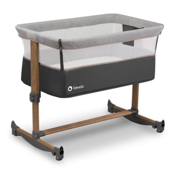 Lionelo - Berceau pour bébé 3en1 LEONIE gris/noir