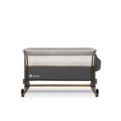 Lionelo - Berceau pour bébé 3en1 LEONIE gris/noir